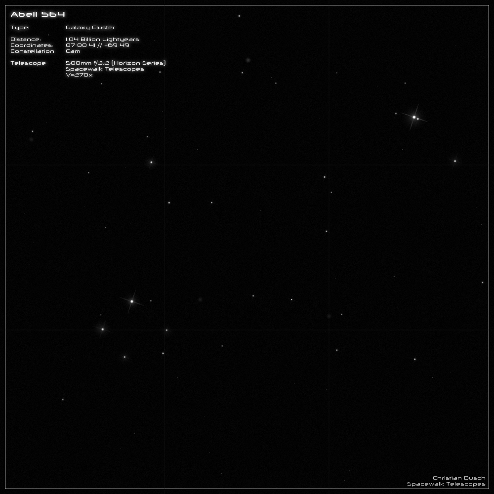 Galaxienhaufen AGC Abell 564 im 20 Zoll Dobson- Teleskop (Spiegelteleskop)