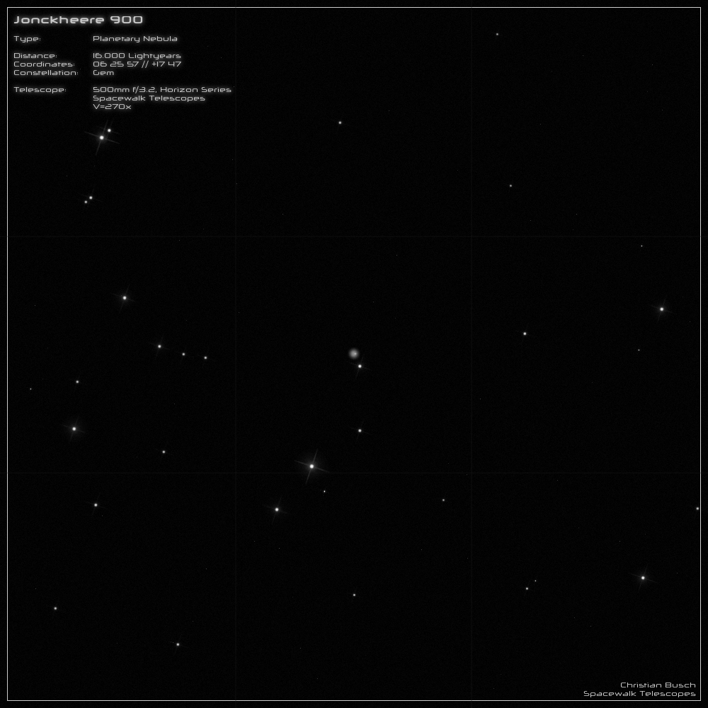 Der Planetarische Nebel Jonckheere 900 im 20 Zoll Dobson- Teleskop (Spiegelteleskop)