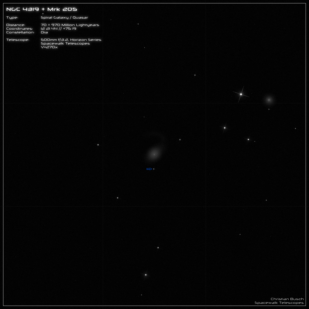 NGC 4319 im 20 Zoll Dobson- Teleskop (Spiegelteleskop)