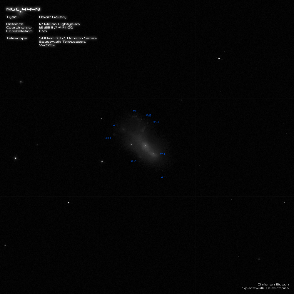NGC 4449 im 20 Zoll Dobson- Teleskop (Spiegelteleskop)