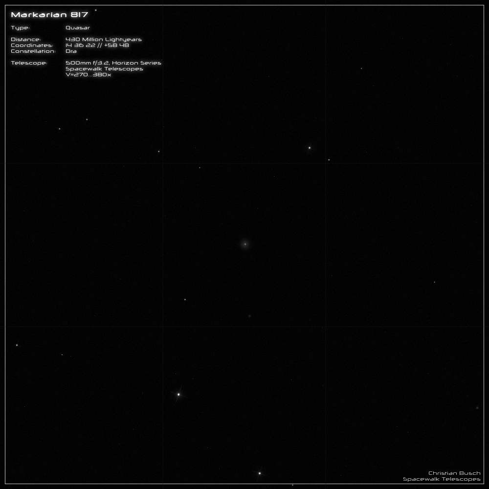 Mrk 817 im 20 Zoll Dobson- Teleskop (Spiegelteleskop)
