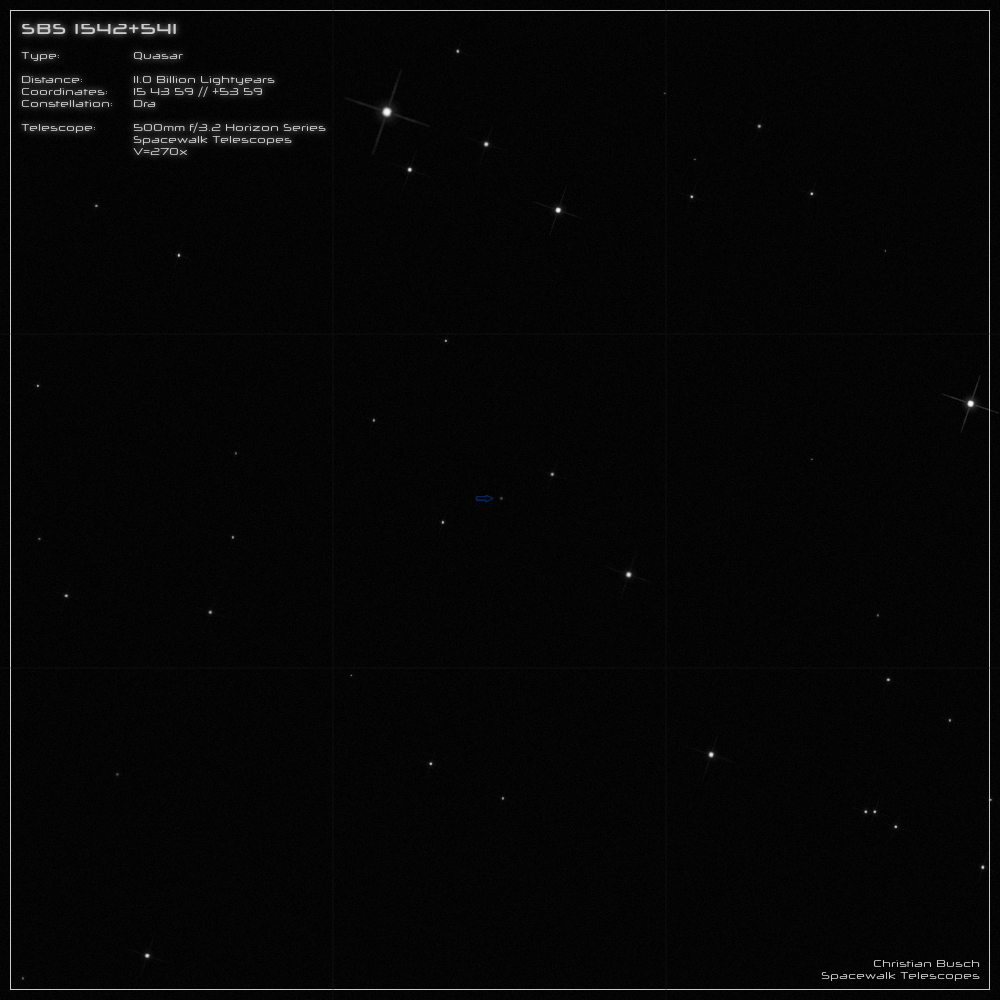 Der Quasar SBS 1542+541 im 20 Zoll Dobson- Teleskop (Spiegelteleskop)