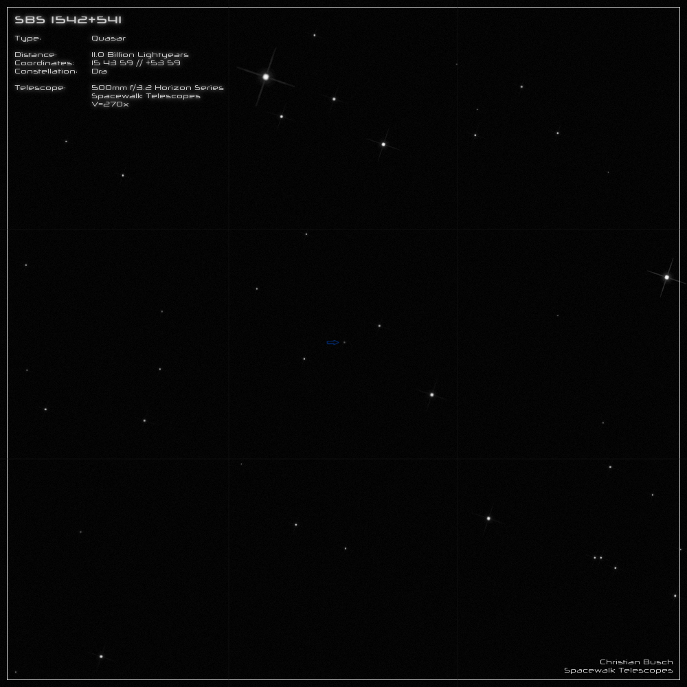 Der Quasar SBS 1542+541 im 20 Zoll Dobson- Teleskop (Spiegelteleskop)