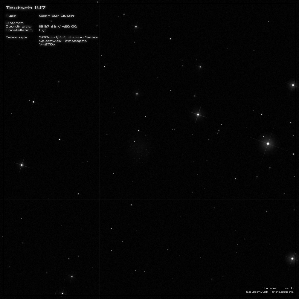 Der Offene Sternhaufen Teutsch 147 im 20 Zoll Dobson- Teleskop (Spiegelteleskop)