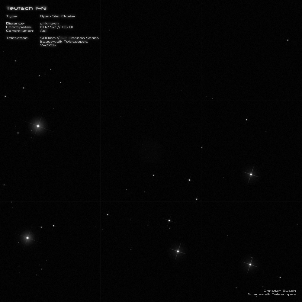 Der Offene Sternhaufen Teutsch 149 im 20 Zoll Dobson- Teleskop (Spiegelteleskop)